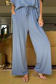 Made in Italy Essential Wide Leg Pant Denim 